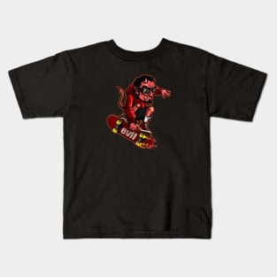 Devil Skateboarder Kids T-Shirt